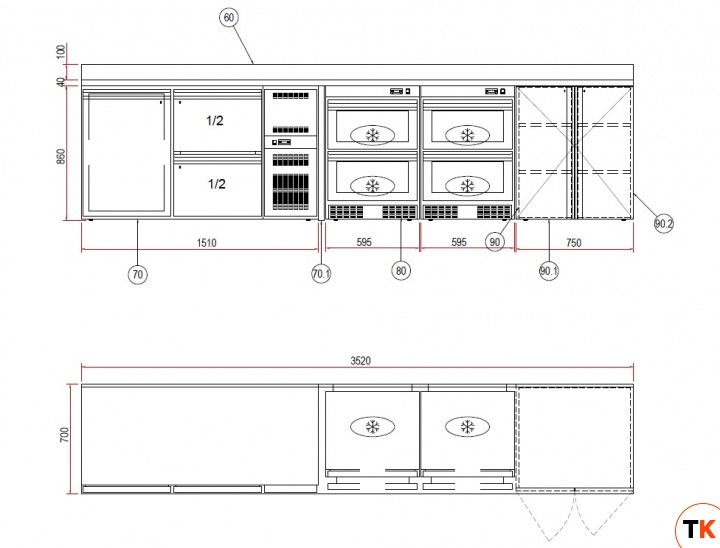 ЛИНИЯ БАРНАЯ APACH CHEF LINE LBLR3520/700/860SP1 ФРОНТАЛЬНАЯ - Apach Chef Line - 401054