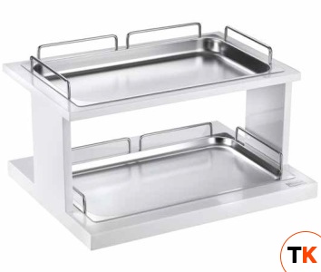 Поднос для фруктов 2 яруса на дерев. основании белый 511B1056 - Pintinox - 401579