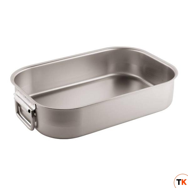 Лоток для жарки 35х25см h8см, с ручками, нерж.сталь 11941-35 - Paderno - 362029