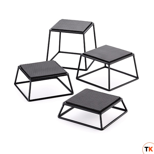 Набор фуршетных подставок 4шт., сталь, цвет черный BKR4 - TABLE CRAFT - 363018