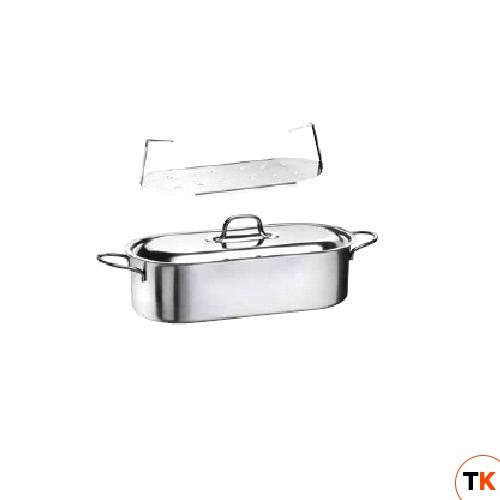 Котел рыбный 40см h10,8см, с решеткой и крышкой, серия 
