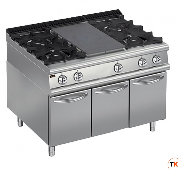 ПЛИТА СО СПЛОШНОЙ ПОВЕРХНОСТЬЮ ГАЗОВАЯ 900 СЕРИИ APACH CHEF LINE LRSTG129R4CS - Apach Chef Line - 197258