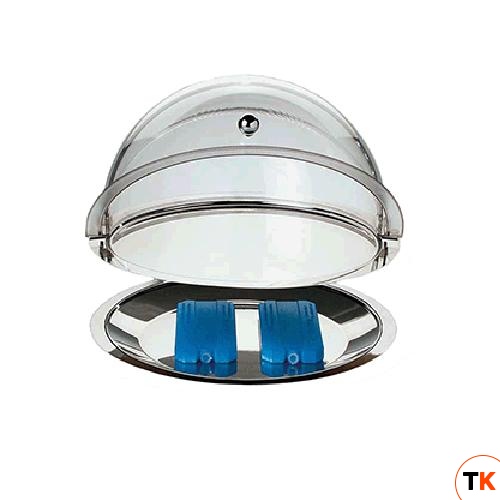 Поднос для нарезки d38см h24см, с крышкой Roll-Top, с хладогентом, нерж.сталь и пластик 09082APS - APS - 364229