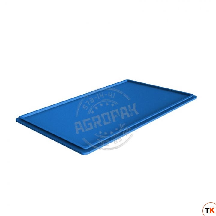 Крышка для ящиков 740х460мм, сплошной, п/э, цвет синий X 740.460.025-00 BL - Агропак - 361177