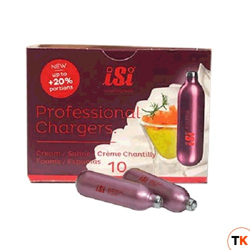 Баллончики для сифона для сливок 10шт. (N2O) 070399 - ISI - 357679