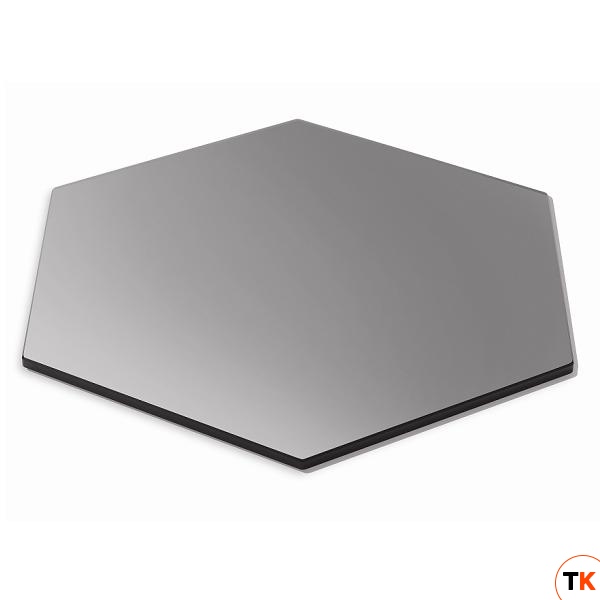 Полка SKYCAP Medium d40,6см h1см, шестиугольная, закаленное стекло, цвет черный SG009 - ROSSETO - 364546