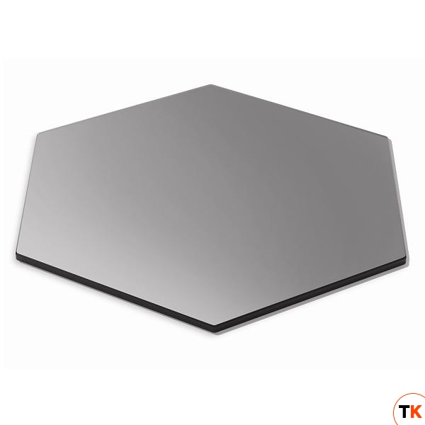Полка SKYCAP Small d35,6см h1см, шестиугольная, закаленное стекло, цвет черный SG013 - ROSSETO - 364549