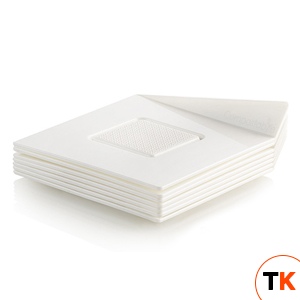 Поднос для пирожных 83х83мм, белый, 100шт, SQUARE83 - SILIKOMART - 377736
