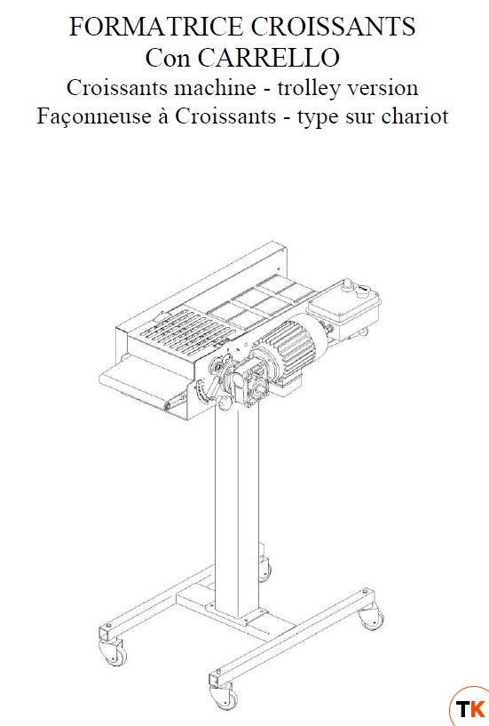 МАШИНА ДЛЯ ФОРМОВАНИЯ КРУАССАНОВ НАПОЛЬНАЯ ROLLMATIC P01927 - Rollmatic - 412279
