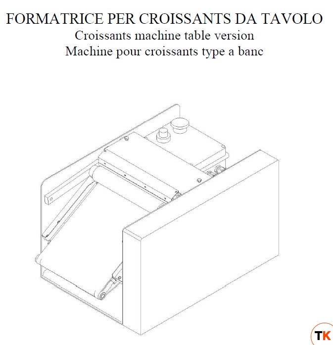 МАШИНА ДЛЯ ФОРМОВАНИЯ КРУАССАНОВ НАСТОЛЬНАЯ ROLLMATIC C00820 - Rollmatic - 412277