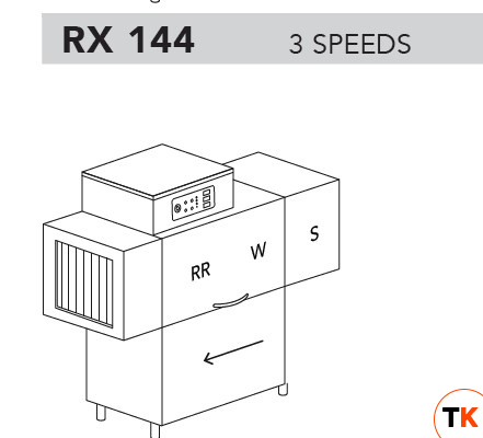 МАШИНА ПОСУДОМОЕЧНАЯ DIHR RX 144 DX+DDE+HR10+DR64/ДЕЛЕНИЕ 3 ЧАСТИ - Dihr - 421910