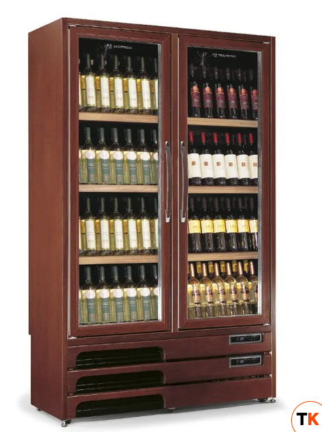 ШКАФ ВИННЫЙ ДЕРЕВ.TECFRIGO ENOPRESTIGE 600 2TV ТЕМН.ОРЕХ + ЗАМОК - Tecfrigo - 424954
