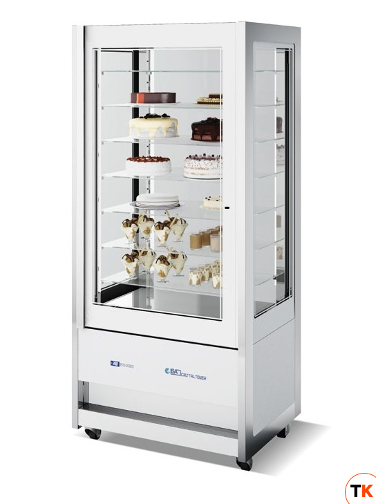 ВИТРИНА КОНДИТЕРСКАЯ ISA CRISTAL TOWER PASTRY 93 H206 RV TN WHITE - ISA - 430846