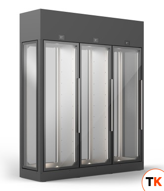 ШКАФ ВИННЫЙ ENOFRIGO WINE LIBRARY 20 WALL 3V DX-SX 3P H2600 VT F СЕРЫЙ+ПОЛКИ R - Enofrigo - 430864