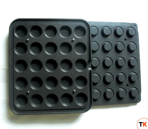 Форма 12 для выпечки круг. пирожных d52/37мм h20мм (для Cookmatic), 25 ячеек PIASTRA/12 - PAVONI - 430852