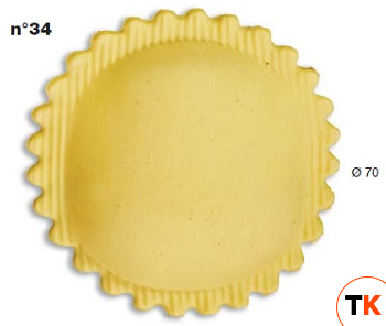 ШТАМП Д/РАВИОЛИ ДЛЯ НАСАДКИ LA MONFERRINA MULTIPASTA КРУГ ФИГУР. ДИАМ. 70 ММ 34 - LA MONFERRINA. - 434552