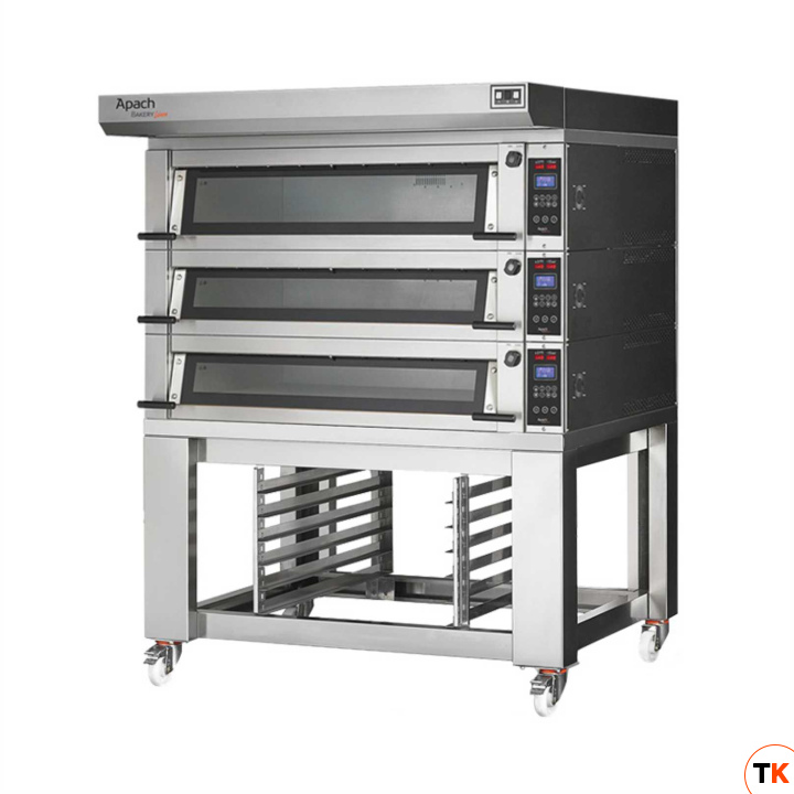 ПЕЧЬ ПОДОВАЯ С ПОДСТАВКОЙ С НАПРАВЛЯЮЩИМИ APACH BAKERY LINE E4L118PA + E4L218PS DPBI-T - Apach Bakery Line - 435708