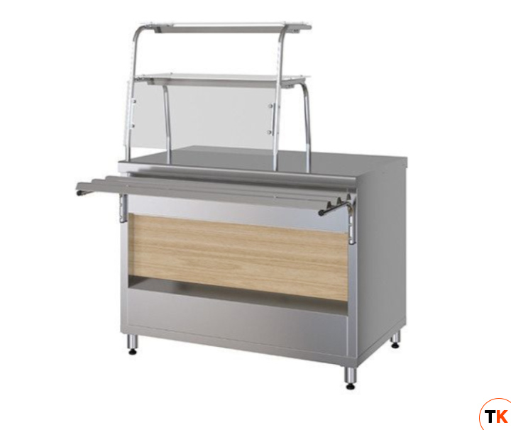 ПРИЛАВОК НЕЙТРАЛЬНЫЙ С 2-МЯ ПОЛКОЙ KAYMAN ПН-1500-2П-01-МХ ДЕР. КЛЕН - Kayman - 435623