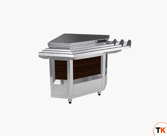 ПРИЛАВОК НЕЙТРАЛЬНЫЙ KAYMAN ПНВШ-90-01-МХ ВНЕШНИЙ УГЛОВОЙ ДЕР. КАШТАН ТЕМНЫЙ - Kayman - 435627