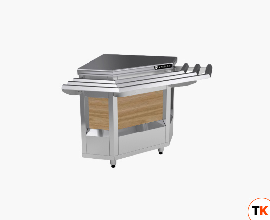 ПРИЛАВОК НЕЙТРАЛЬНЫЙ KAYMAN ПНВШ-90-01-МХ ВНЕШНИЙ УГЛОВОЙ ДЕР. ЯПОНСКИЙ ДУБ - Kayman - 435628