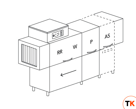 МАШИНА ПОСУДОМОЕЧНАЯ DIHR RX 184 SX+DDE+DR69+HR10/ДЕЛЕНИЕ 2 ЧАСТИ - Dihr - 438506