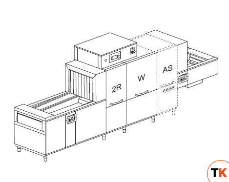 МАШИНА ПОСУДОМОЕЧНАЯ DIHR QX 246 SX+DDE+DRF69+HRF10/3 ЧАСТИ - Dihr - 440162