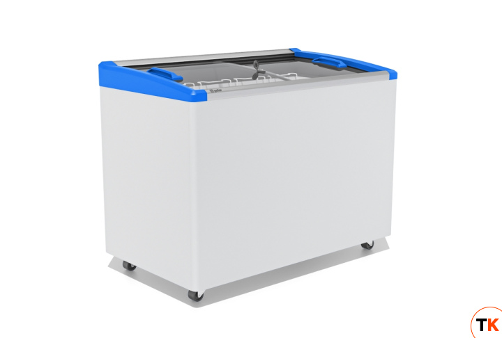 ЛАРЬ МОРОЗИЛЬНЫЙ GELLAR FG 350 E ГНУТОЕ СТЕКЛО, АЛЮМИНИЙ, СИНИЙ (ПРОПАН) - Frostor - 440319