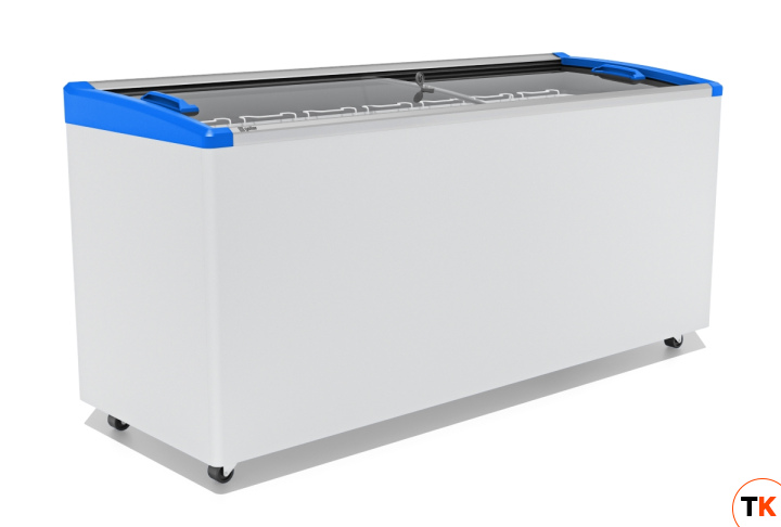 ЛАРЬ МОРОЗИЛЬНЫЙ GELLAR FG 600 E ГНУТОЕ СТЕКЛО, АЛЮМИНИЙ, СИНИЙ (ПРОПАН) - Frostor - 440328