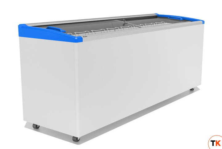 ЛАРЬ МОРОЗИЛЬНЫЙ GELLAR FG 700 E ГНУТОЕ СТЕКЛО, АЛЮМИНИЙ, СИНИЙ (ПРОПАН) - Frostor - 440331