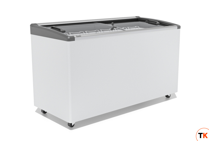 ЛАРЬ МОРОЗИЛЬНЫЙ GELLAR FG 500 E ГНУТОЕ СТЕКЛО, АЛЮМИНИЙ, СЕРЫЙ (ПРОПАН) - Frostor - 440324