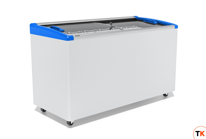 ЛАРЬ МОРОЗИЛЬНЫЙ GELLAR FG 500 E ГНУТОЕ СТЕКЛО, АЛЮМИНИЙ, СИНИЙ (ПРОПАН) - Frostor - 440325