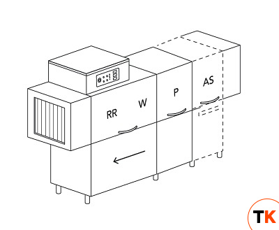МАШИНА ПОСУДОМОЕЧНАЯ DIHR RX 184 SX+DDE+DR94+HR10 - Dihr - 441011