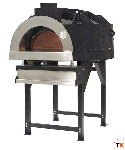 ПЕЧЬ ДРОВЯНАЯ MORELLO FORNI PAX120 НА ПОДСТАВКЕ/ФРОНТ НЕРЖ. - Morello Forni - 442793