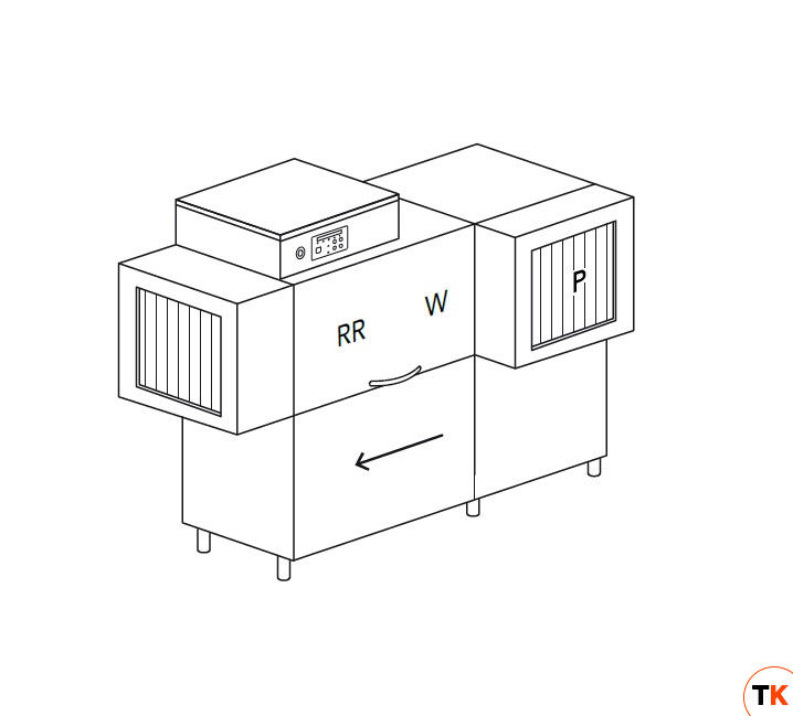МАШИНА ПОСУДОМОЕЧНАЯ DIHR RX 184 E LC DX+DDE+HR10+DR99/ДЕЛЕНИЕ 2 ЧАСТИ - Dihr - 447010