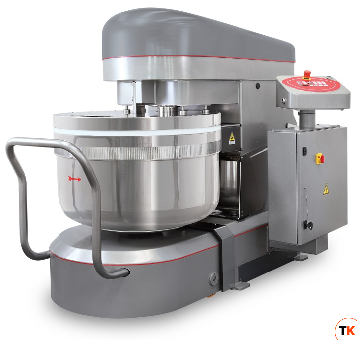 ТЕСТОМЕС СПИРАЛЬНЫЙ С ПОДКАТНОЙ ДЕЖОЙ С ДАТЧИКОМ ТЕМПЕРАТУРЫ APACH BAKERY LINE L-R 120 EP - Apach Bakery Line - 390114