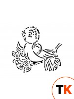 Кондитерский инвентарь Martellato Маска-трафарет для оформления тортов (птица) фото 1