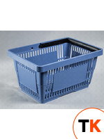 Корзина пластиковая (20л, 1 руч) син. (RAL 5005) фото 2