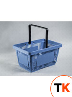 Корзина пластиковая (20л, 1 руч) син. (RAL 5005) фото 3