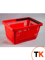 Корзина пластиковые (20л, 1 руч) кр. (RAL 3020) фото 2