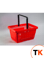 Корзина пластиковые (20л, 1 руч) кр. (RAL 3020) фото 3