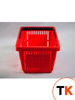 Корзина пластиковые (20л, 1 руч) кр. (RAL 3020) фото 4