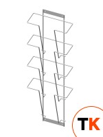 Стойка/стенд/сетка из металлической сетки Гефест Дисплей 4 ячейки А4 вертикальный фото 1