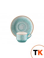 Столовая посуда из фарфора Bonna AQUA AURA чашка кофейная с блюдцем AAQ GRM 01 KFT (штабелируются, 90 мл) фото 1