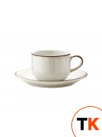 Столовая посуда из фарфора Bonna чашка кофейная с блюдцем Retro E100GRM01KFT (штабелируется, 90 мл) фото 1