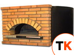 Печь для пиццы на дровах CEKY R120 круглая фронт красный кирпич фото 1