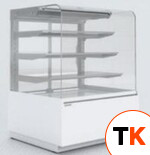 Витрина холодильная кондитерская CARINA 05 1,4 б/бок,б/фронт.панели,внут. серебристый фото 1