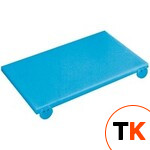 Доска разделочная пластиковая 530х325 синяя PADERNO 42543-04 с упорами фото 1