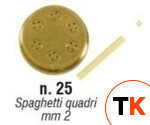 Форма SIRMAN для CONCERTO 5 №25 спагетти Q 2 мм фото 1