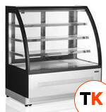 Витрина холодильная кондитерская TEFCOLD LPD1200C-P/BLACK черная/нерж фото 1