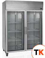 Шкаф холодильный со стеклом TEFCOLD RK1420G нержавеющий фото 1